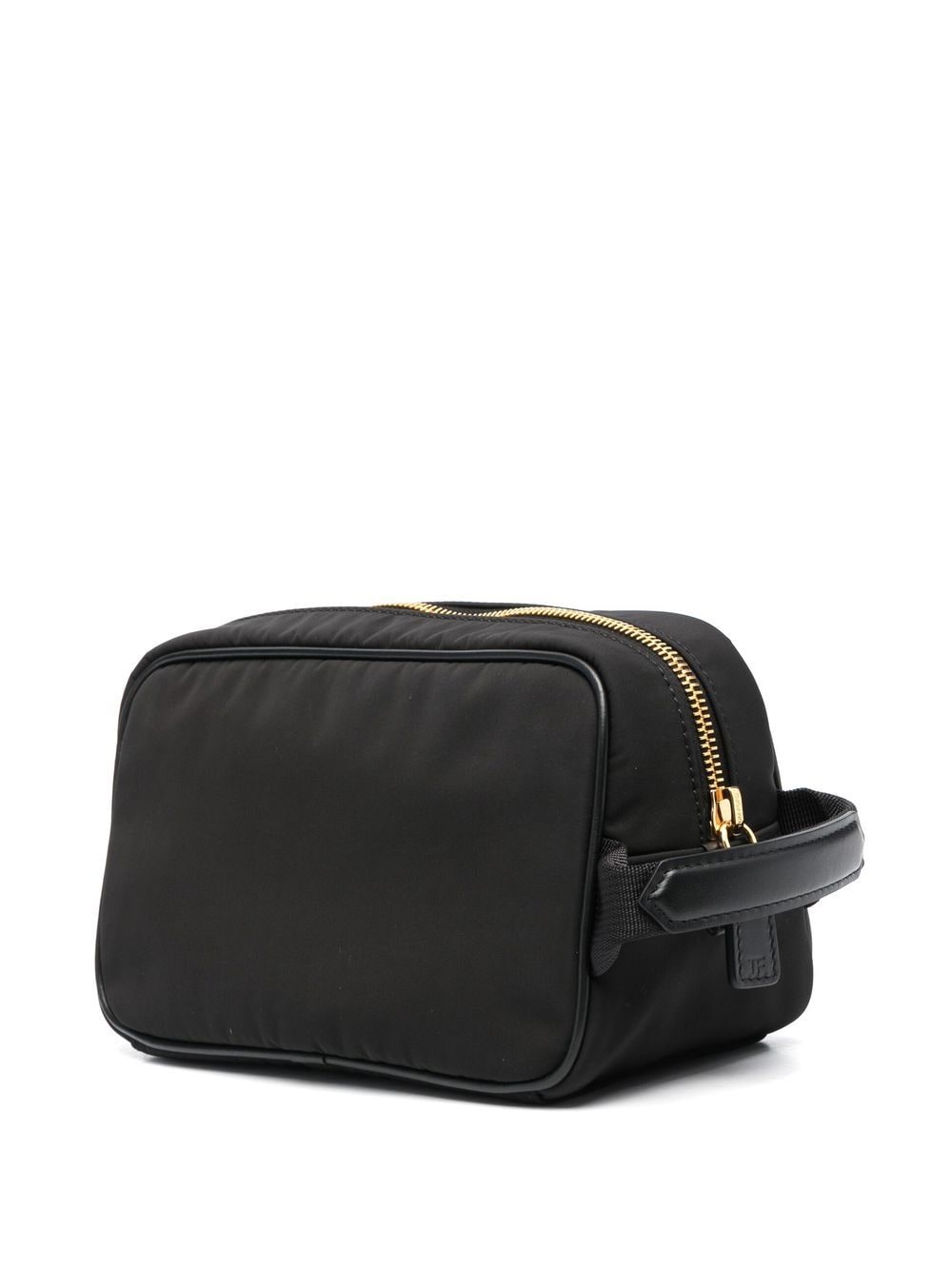 حقيبة يد سوداء بسحاب وشعار العلامة التجارية للرجال اتش اس ٢٤
