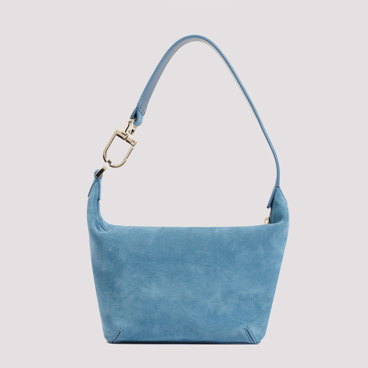 100%スエードカーフレザーのブルーのハンドバッグ －女性のための必需品