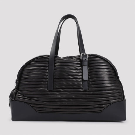 GIORGIO ARMANI Luxurious Lamb Leather Duffle Handbag – 49.5cm x 29cm x 25cm
