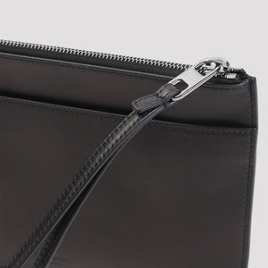 GIORGIO ARMANI Luxury Leather Mini Pouch, 25x15 cm