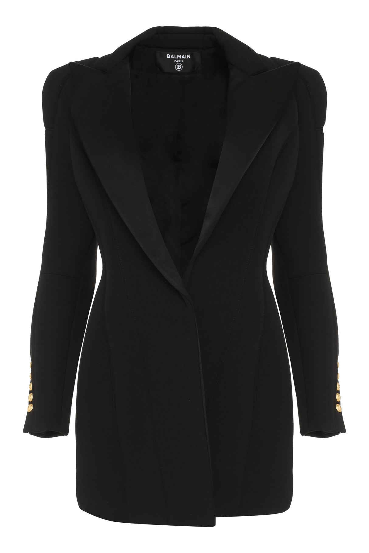 BALMAIN Structured Wool Single-Breasted Blazer for Women