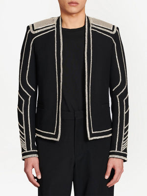 BALMAIN Crystal Embroidered Motor Jacket for Men - FW22 Collection