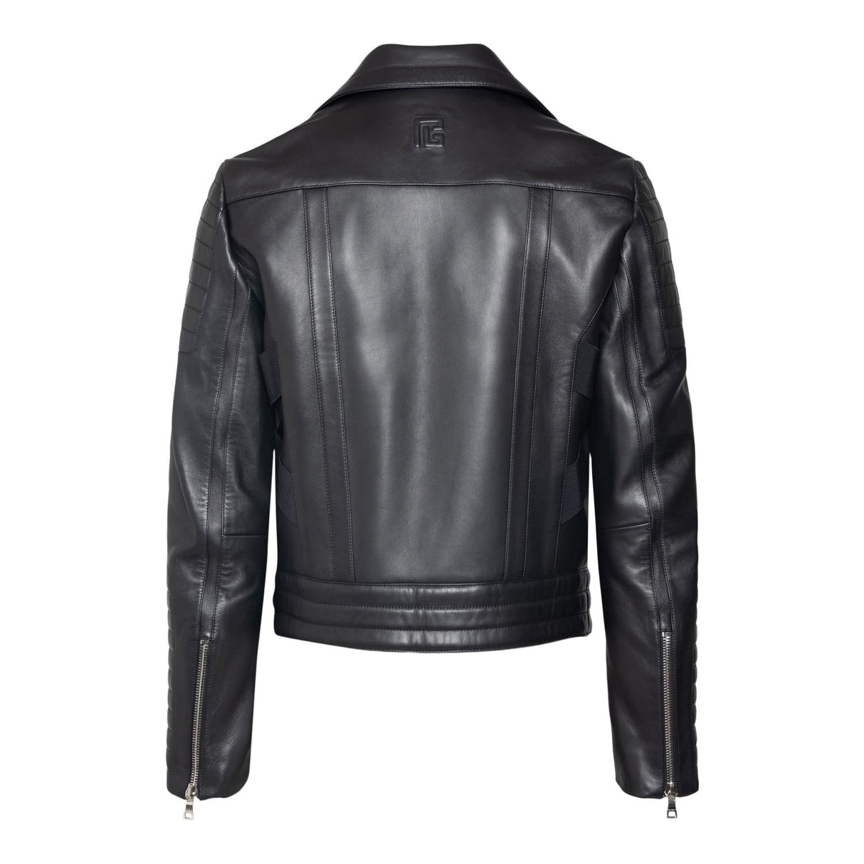 BALMAIN Stylish Leather Rider Jacket for Men - FW22 Collection