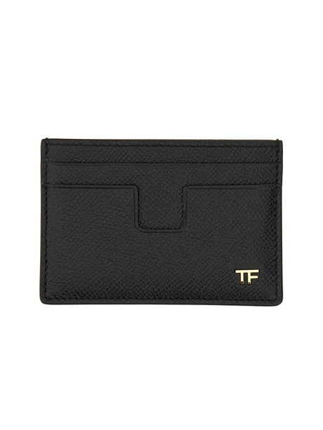 TOM FORD Mini Black Leather Card Holder