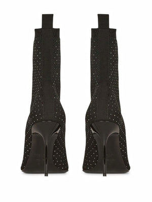 BALMAIN Feminine Crystal-Embellished Boots for Fall 2024