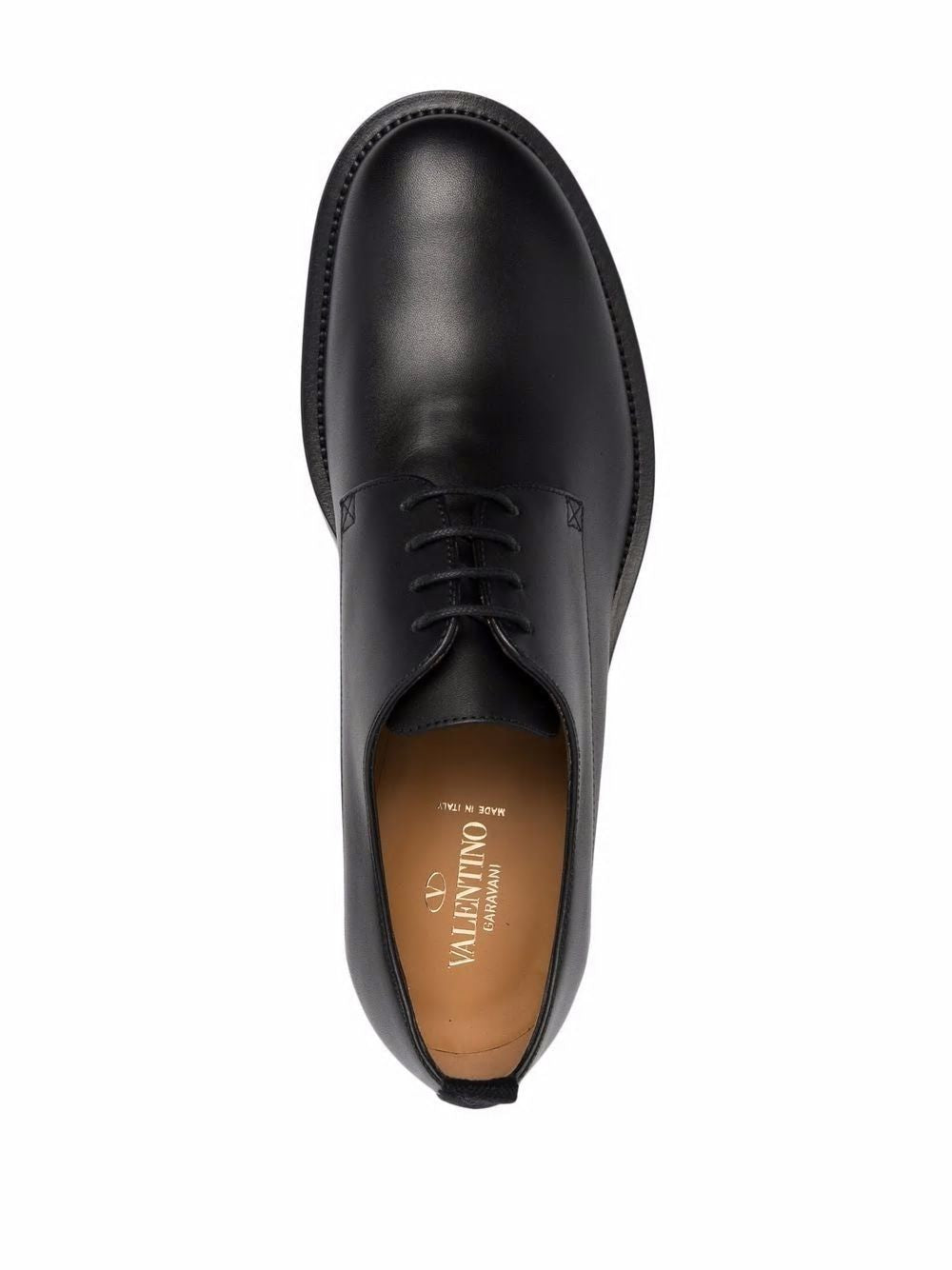 VALENTINO GARAVANI Men's Black Derby Dress Shoes for the Fashionable Gentleman