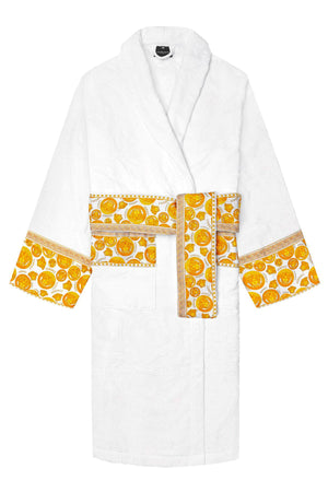 VERSACE Medusa Amplified Bathrobe in White