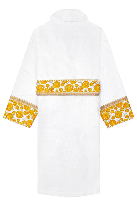 柔軟棉質泰利布浴袍，搭配美杜莎放大圖案