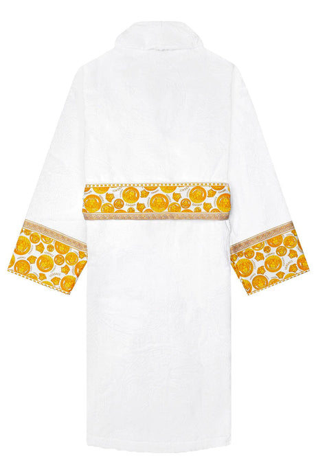 VERSACE Medusa Amplified Bathrobe in White