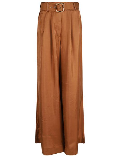 ZIMMERMANN High Waist Wide Leg Trousers with Pleats