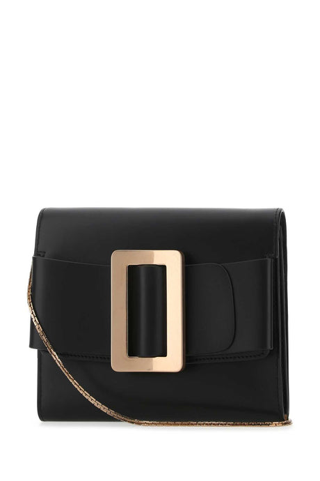 BOYY Mini Buckle Clutch in Luxurious Black Leather