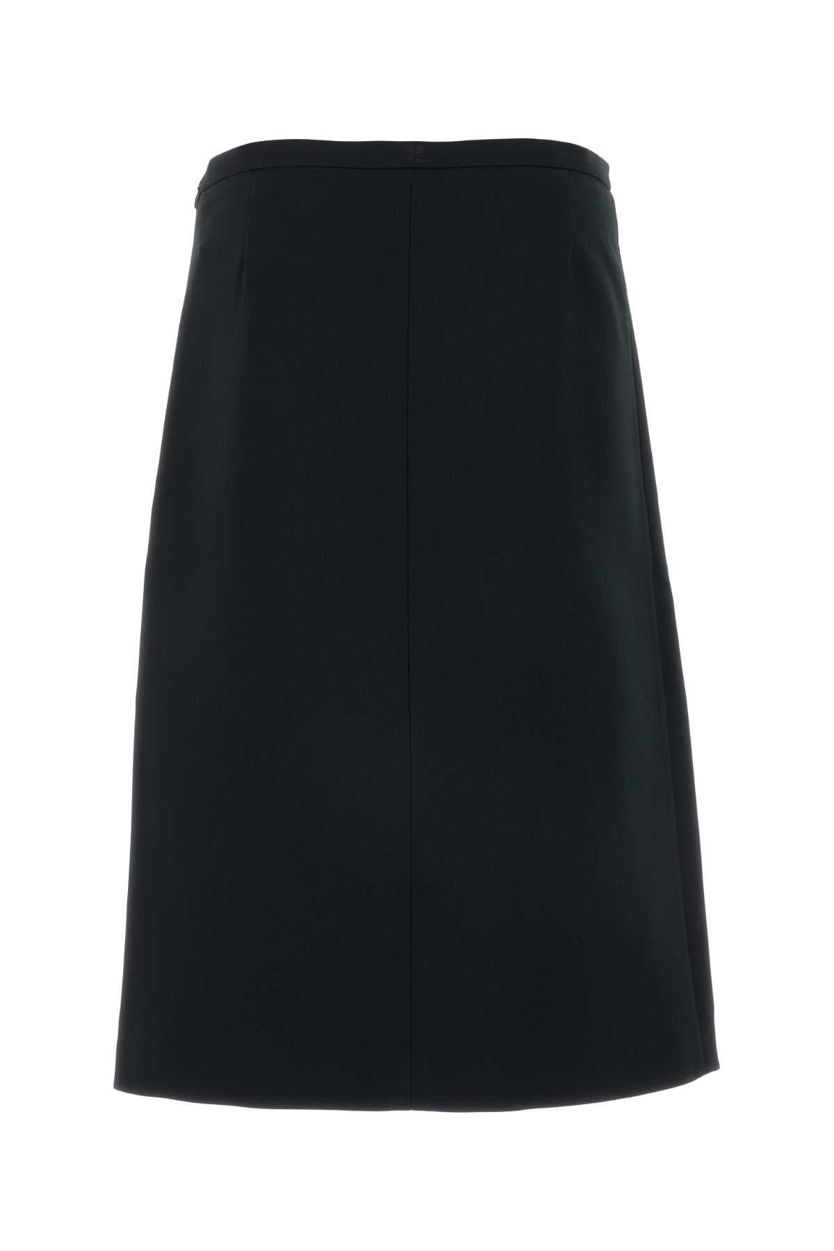 COURREGES Chic Black Twill Mini Skirt for Women