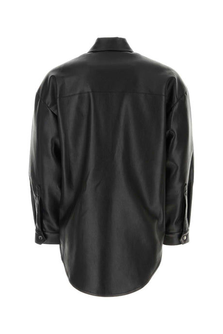 NANUSHKA Oversize Martin Shirt in Synthetic Leather