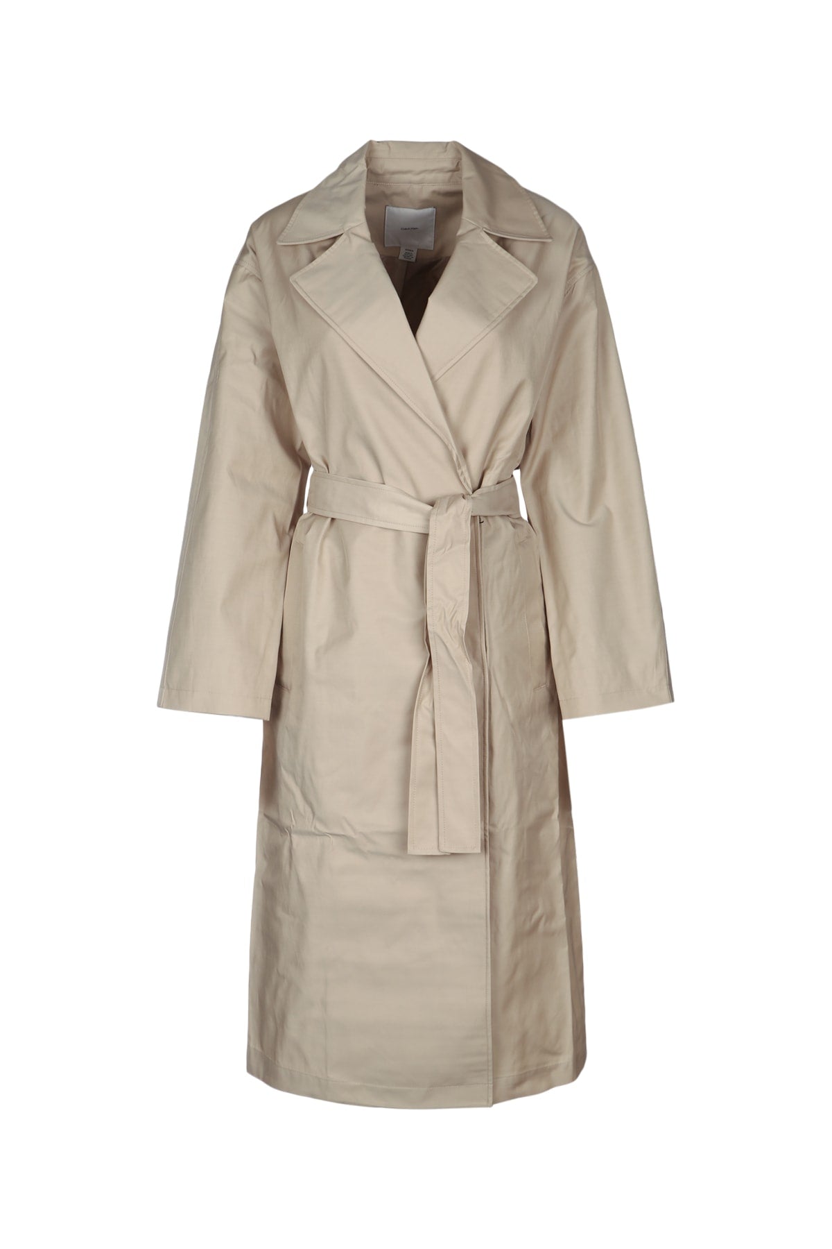 CALVIN KLEIN Cotton Long Sleeve Mini Trench Jacket