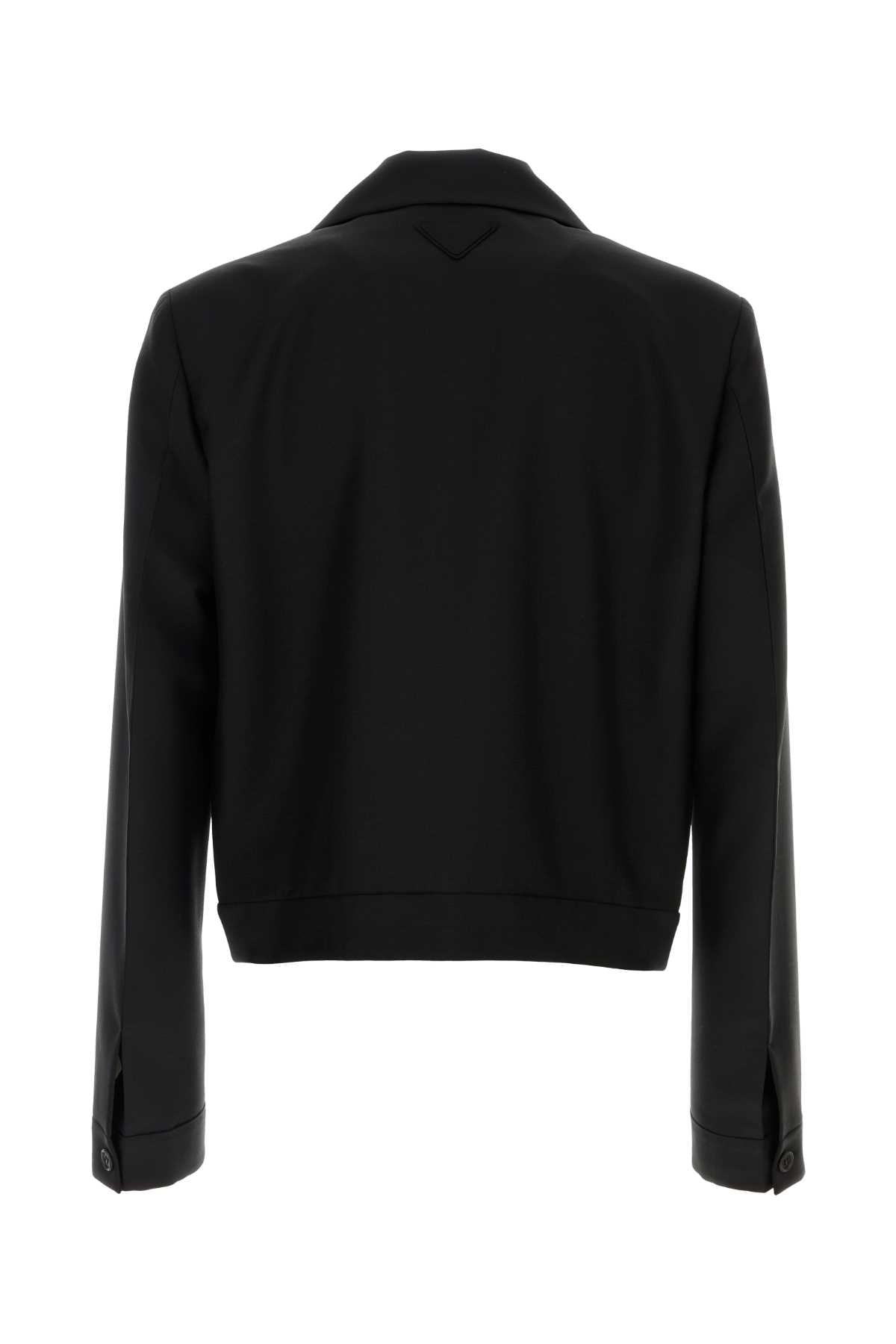 PRADA Black Mohair Blend Blazer