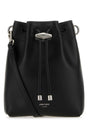 JIMMY CHOO Mini Black Leather Bon Bon Bucket Handbag