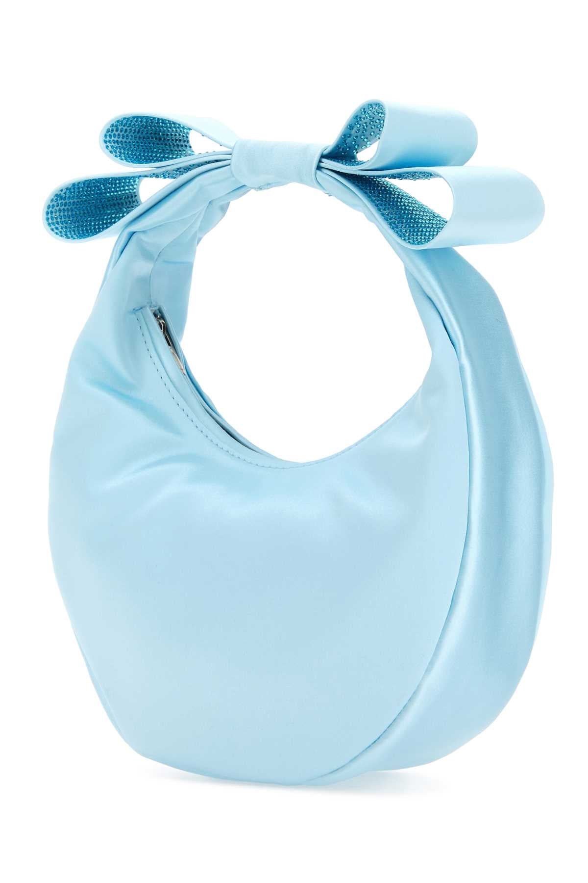 MACH&MACH Mini Pastel Light Blue Satin Handbag