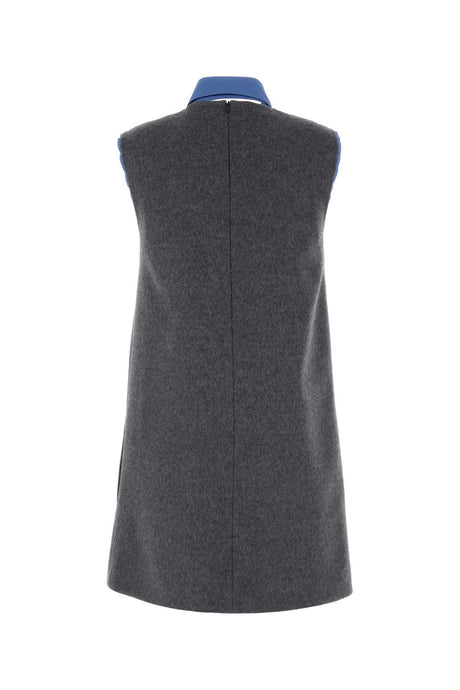 MIU MIU Chic Grey Velour Mini Dress for Women