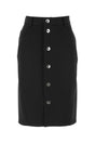 BOTTEGA VENETA Elegant Black Stretch Wool Blend Skirt