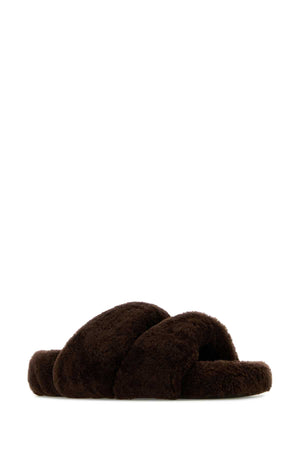 AQUAZZURA Twist Shearling Slippers