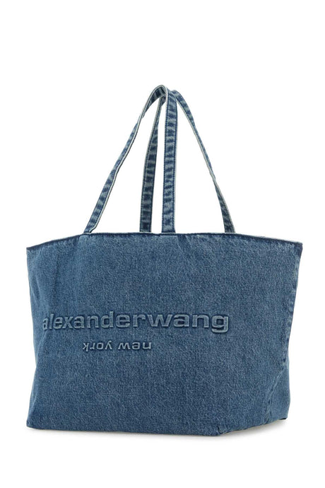 ALEXANDER WANG Denim Punch Mini Shopping Handbag - 30cm x 30cm x 25cm