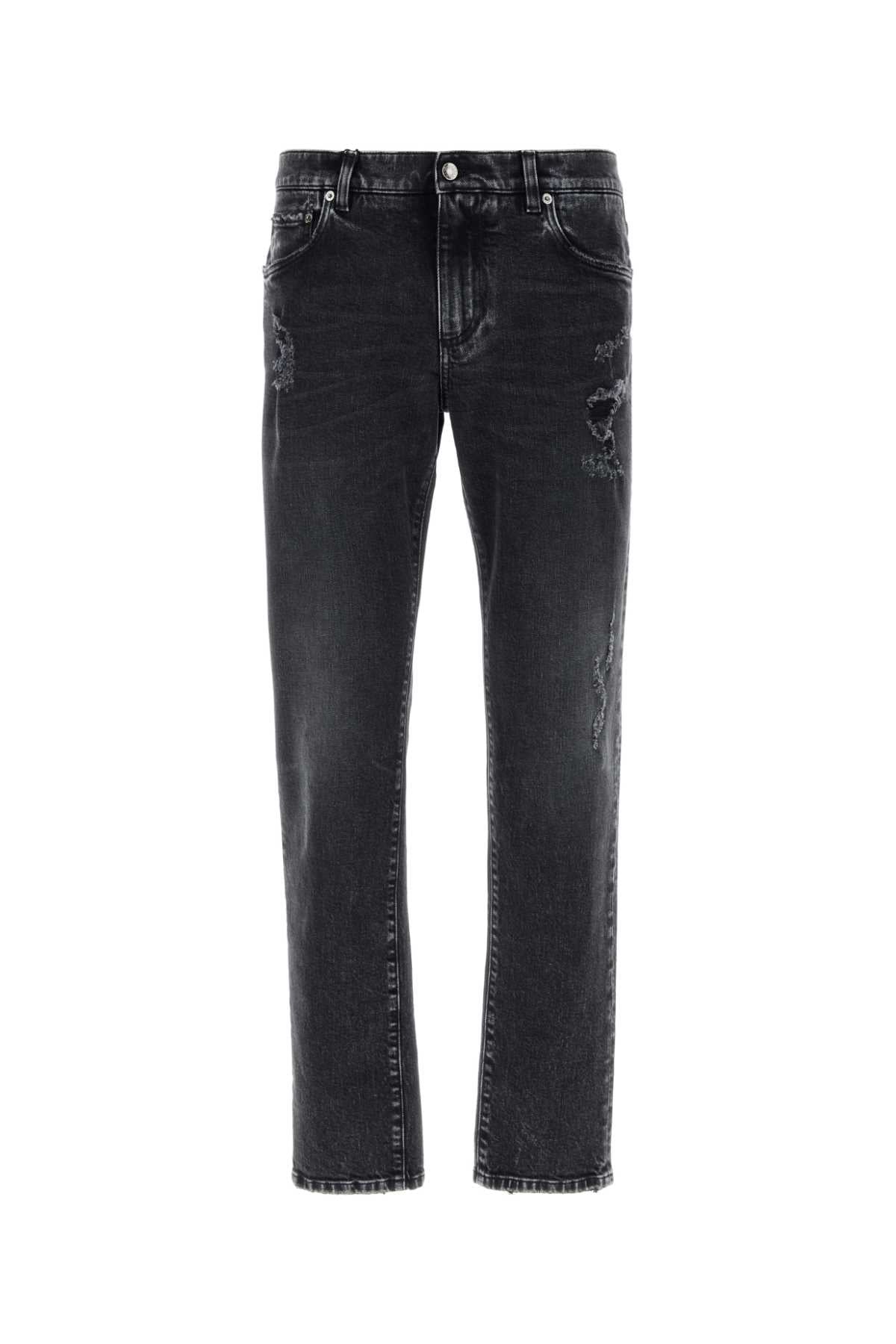 DOLCE & GABBANA Stretch Denim Jeans for Men - Stylish Black Fit