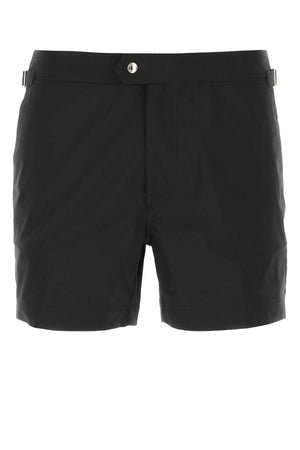 TOM FORD Luxurious Black Polyester Mini Swimming Shorts