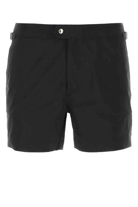 TOM FORD Luxurious Black Polyester Mini Swimming Shorts