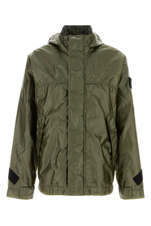 STONE ISLAND Men's Dark Green Polyester Jacket