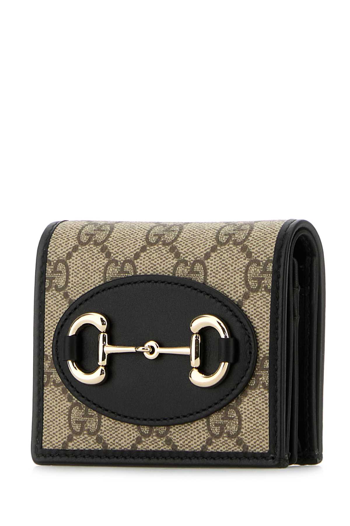 GUCCI Luxury GG Supreme Fabric and Leather Horsebit Mini Wallet - 11cm x 8cm