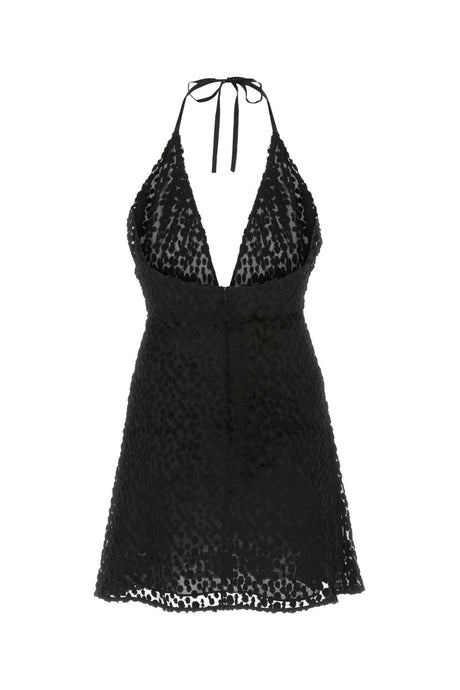 SAINT LAURENT Elegant Black Crepe Mini Dress for Women