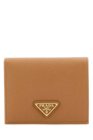 PRADA Mini Leather Wallet with Golden Finishing