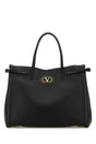 VALENTINO GARAVANI Black Leather Antibes Shopping Handbag - 34cm x 28cm x 17cm