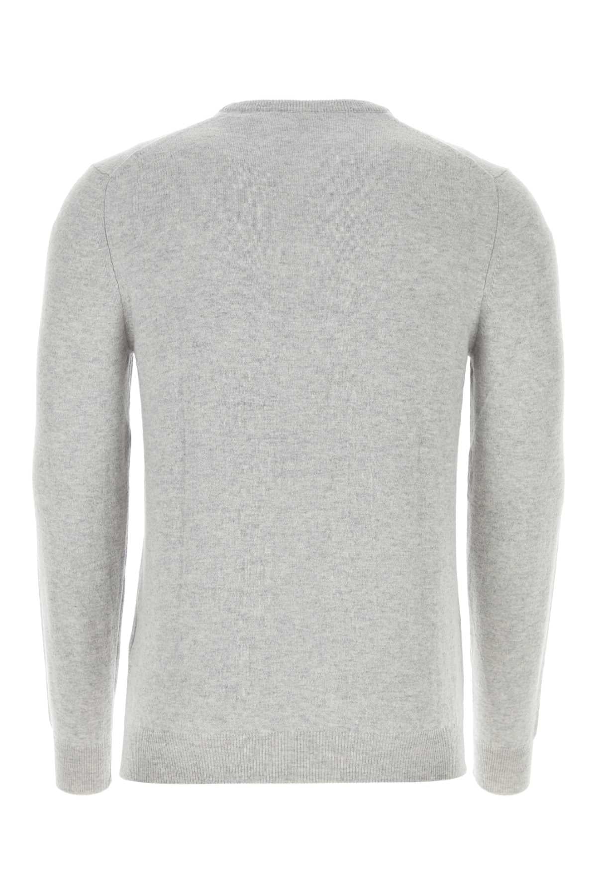 FEDELI Light Grey Cashmere Sweater for Men