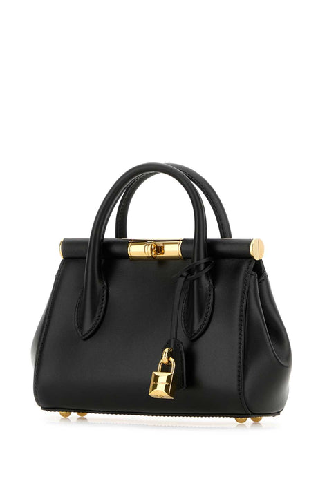 DOLCE & GABBANA Mini Leather Handbag in Black