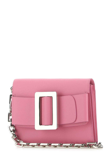 BOYY Mini Pink Leather Buckle Travel Shoulder Handbag