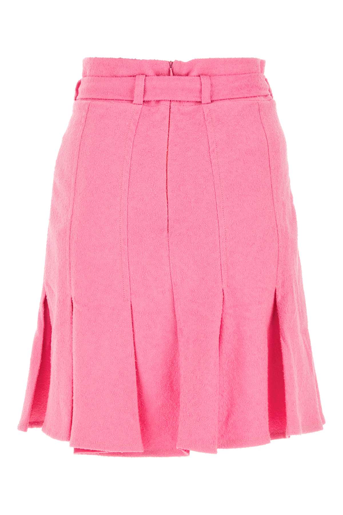 PATOU Chic Pink Bouclé Mini Skirt