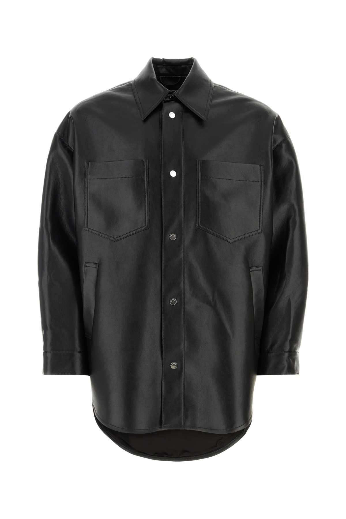 NANUSHKA Oversize Martin Shirt in Synthetic Leather