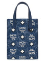 MCM Unisex Mini Embroidered Canvas Aren Handbag