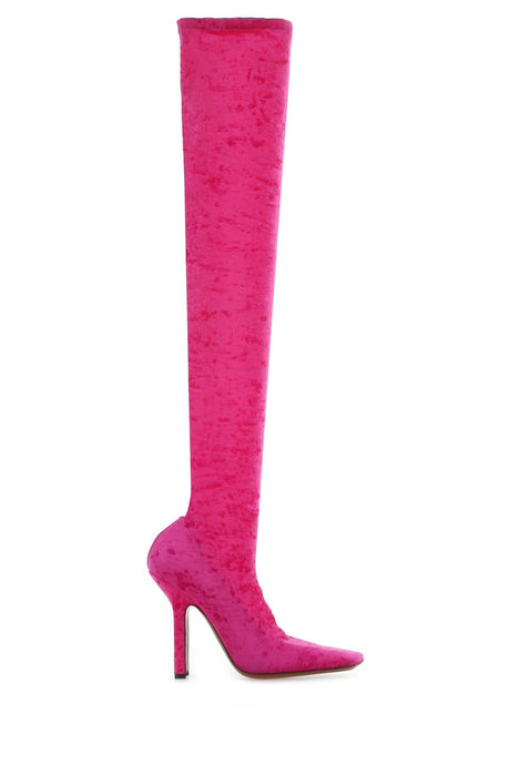 VETEMENTS Chenille Knee-High Boots with 12 cm Heel