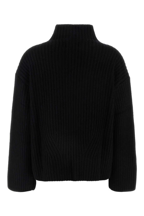 LOULOU Black Cashmere Ines Sweater