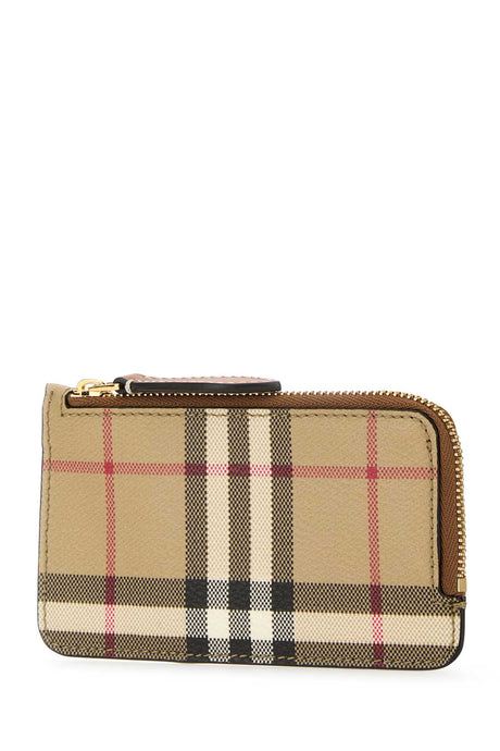 BURBERRY Mini Printed e-Canvas Card Holder - 13 cm x 7.5 cm