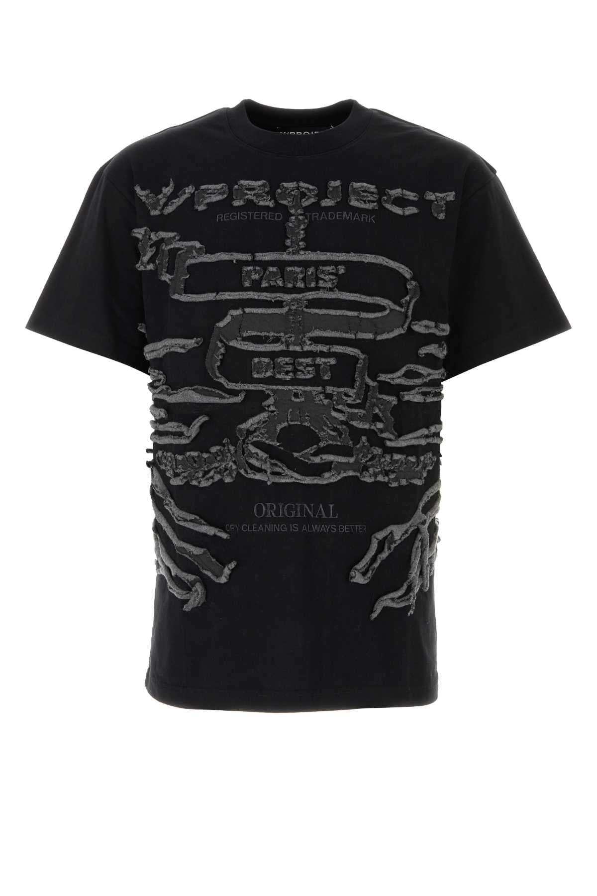 Y PROJECT Classic Black Cotton T-Shirt for Men