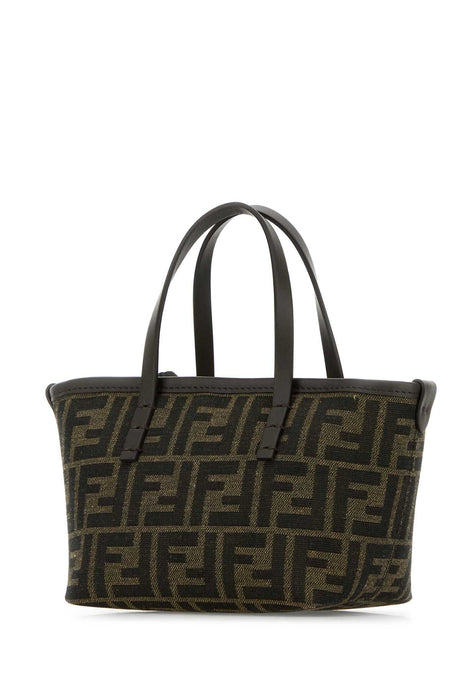 FENDI Chic Mini Embroidered Fabric Roll Handbag