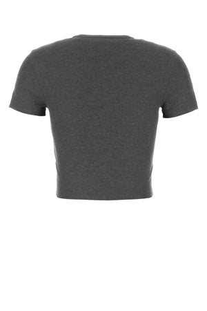 FENDI Stretch Cotton T-Shirt for Women - Charcoal - 2024 Collection