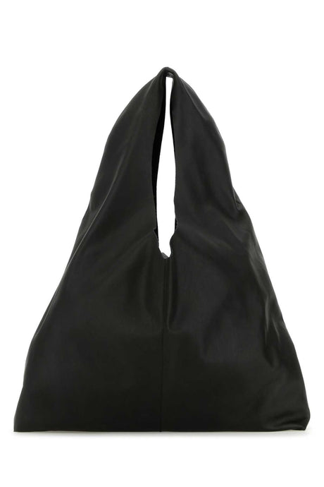 THE ROW Mini Black Leather Bindle Shoulder Handbag - 43cm x 32cm x 10cm