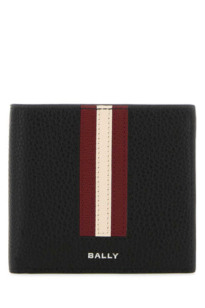 BALLY Sleek Black Leather Mini Wallet - 11 cm x 10 cm x 2 cm