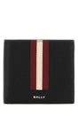 BALLY Sleek Black Leather Mini Wallet - 11 cm x 10 cm x 2 cm