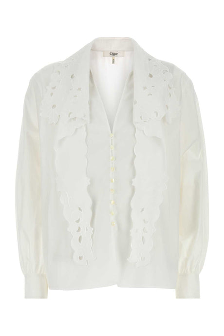 CHLOE Classic White Poplin Shirt