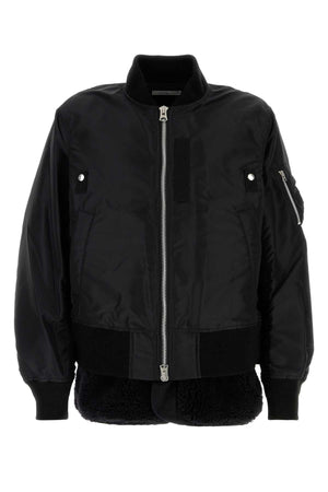 SACAI Black Nylon Bombe Jacket for Men